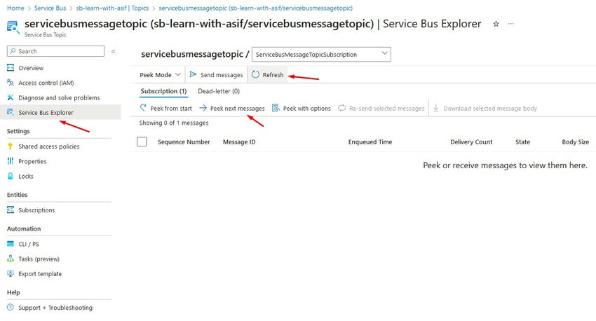 REST API to Send Messages to Azure Service Bus Topic Subscription