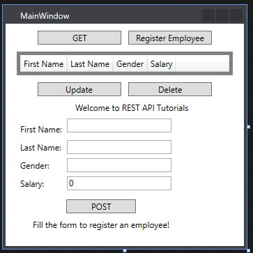 REST API's Implementation In WPF Using Entity Framework