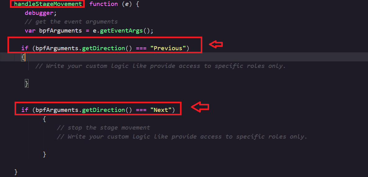 Restrict Manual Movement of Stages using JavaScript in BPF Figure 4