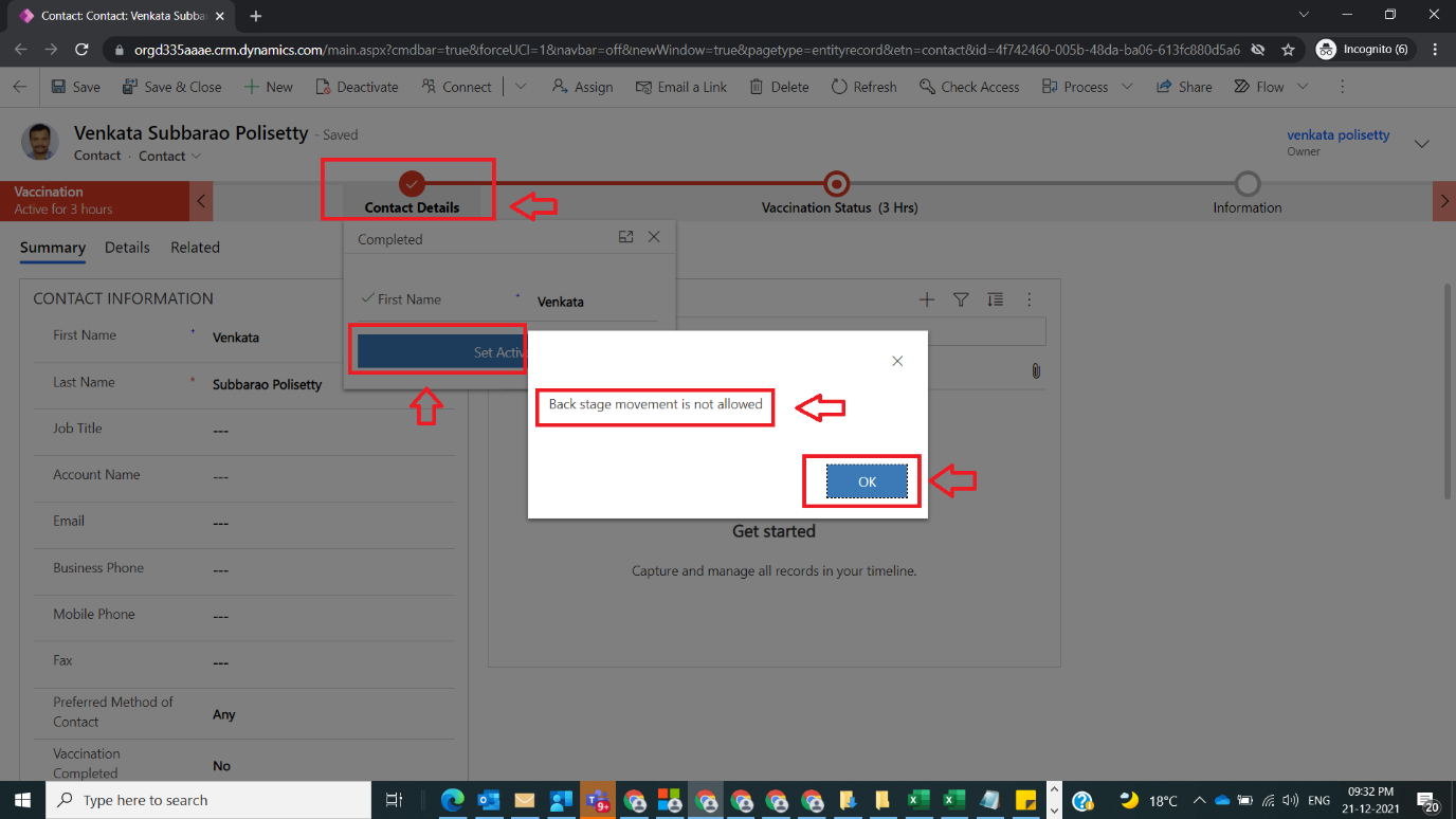 Restrict Manual Movement of Stages using JavaScript in BPF Figure 9