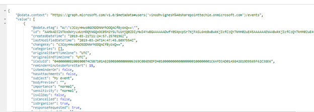 Retrieve Calendar Events Using Microsoft Graph API
