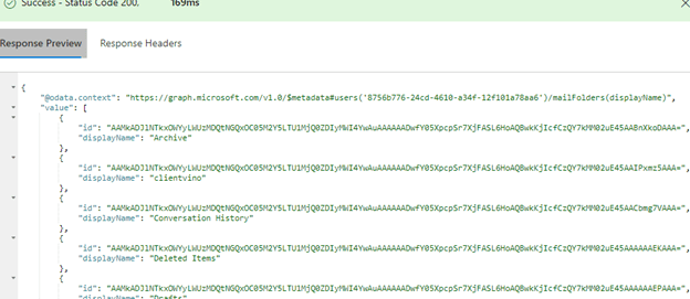 Retrieve Mailbox Folders Using Microsoft Graph API