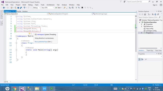 Retrieve Operation In MonGoDB Using Robo 3T