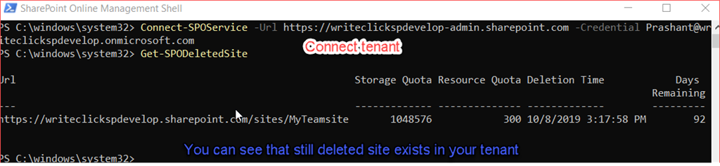 Reusing A Deleted SharePoint Online Team Site Name