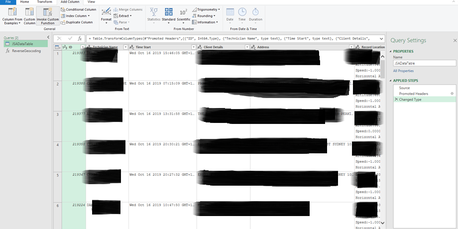 Reverse Geo Coding Using Google Maps API In Power Query
