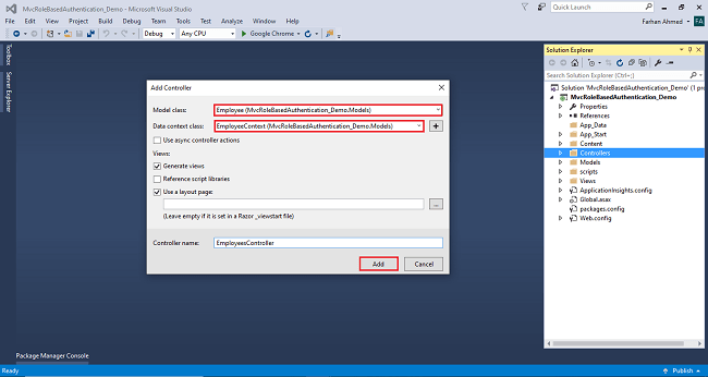 Role Based Authentication In ASP.NET MVC