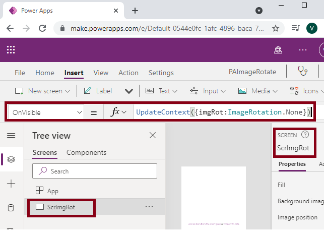 Rotating An Image In Power Apps