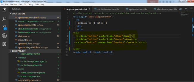 Routing and WildCard Route In Angular 6