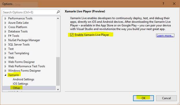 Xamarin Live Player