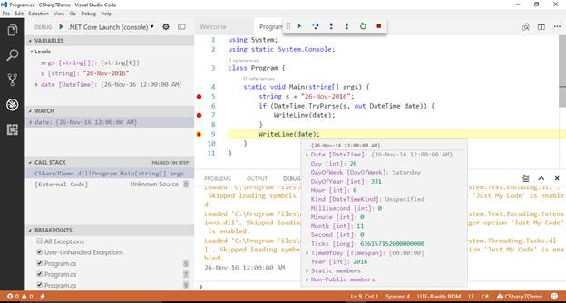 Running C# 7 Code With Visual Studio Code Editor