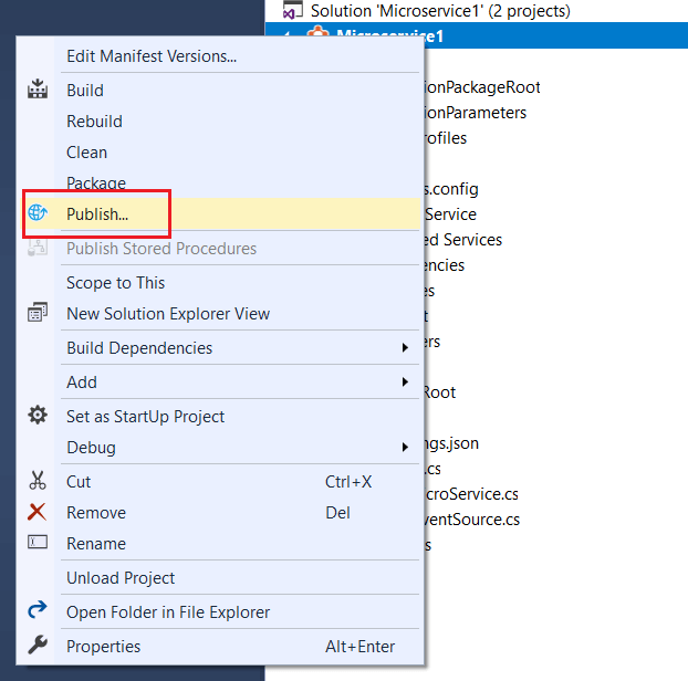 Running ASP.NET Core Application in Azure Service Fabric Cluster