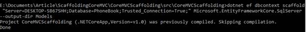 scaffold dbcontext postgresql