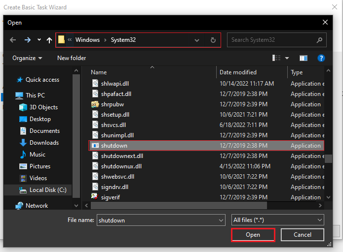 Schedule Automatic Shut Down Windows 10