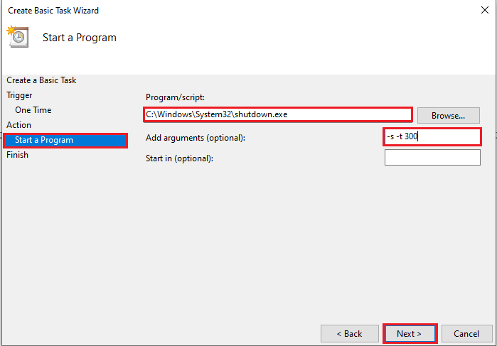 Schedule Automatic Shut Down Windows 10