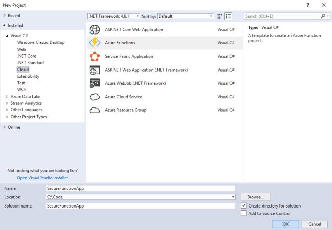 Secure Azure Function with Azure AD