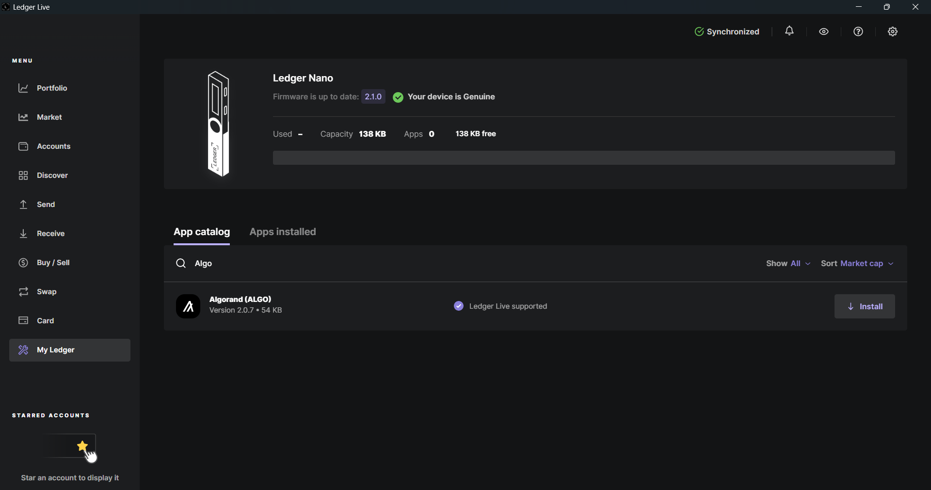 Ledger Nano Apps Catalog