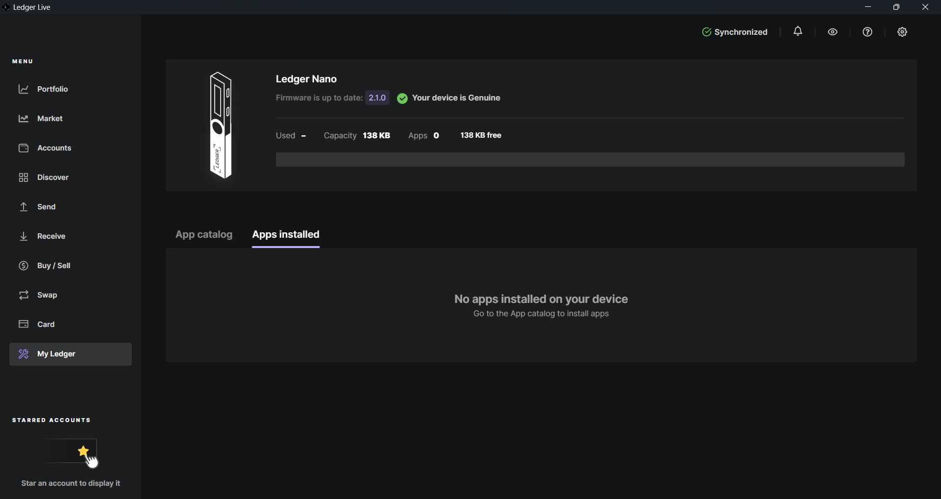 Ledger Nano Apps Already Installed