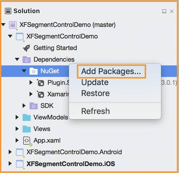 Segment Control In Xamarin.Forms