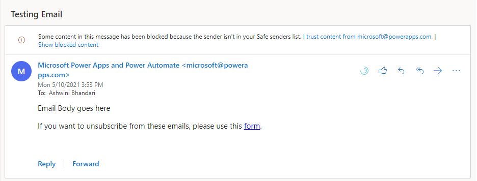 Send An Email Notification Using Mail Connector In PowerApps