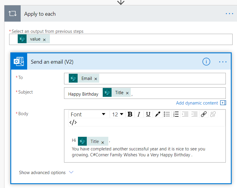Send Birthday Wishes Using Power Automated