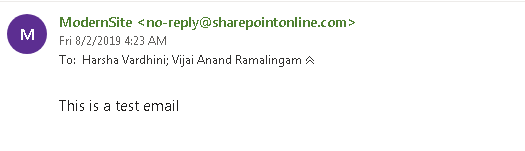 Send email to SharePoint groups from MS Flow