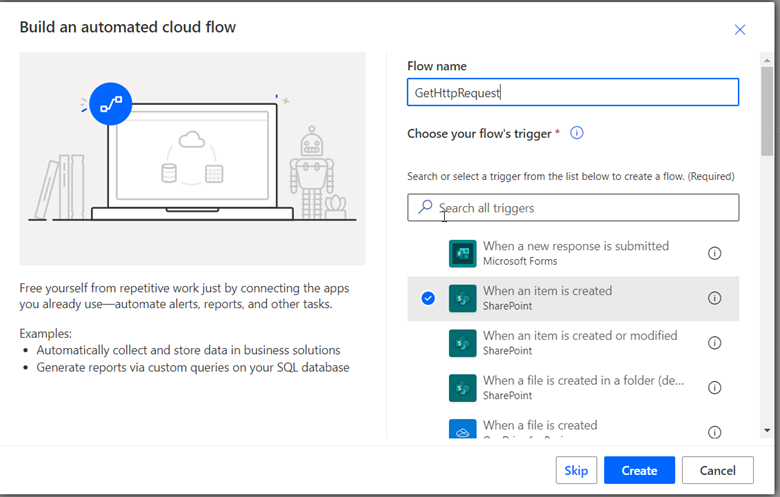 Build an Automated Cloud Flow