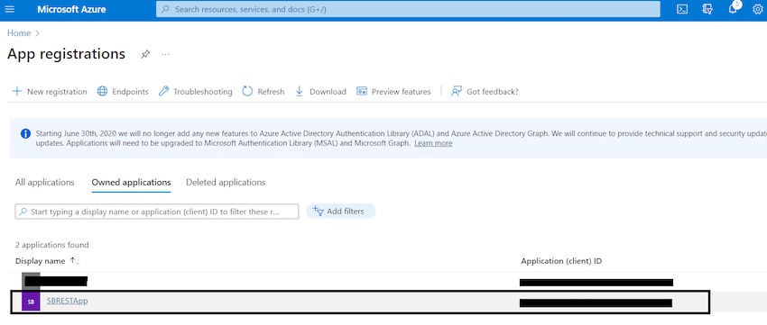 Configure Permissions to App Registration