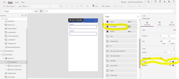 Visible as ‘Off’