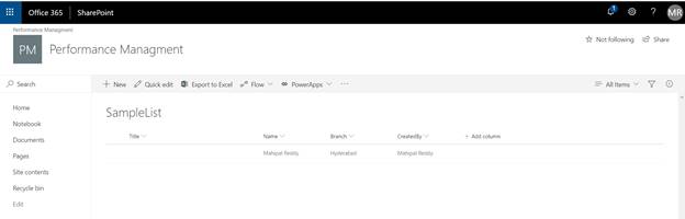 SharePoint list