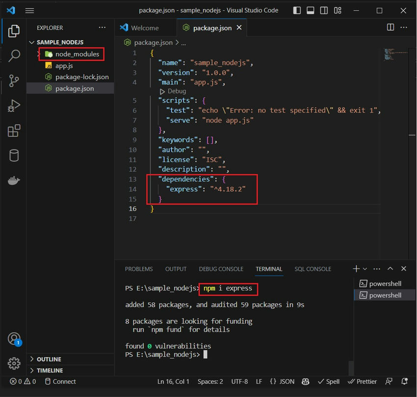 Set Up The Node Environment and Run a Simple Node Server Project