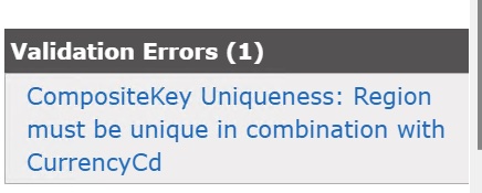 Setting Business Constraint for Uniqueness of a Composite Key in Master Data Services