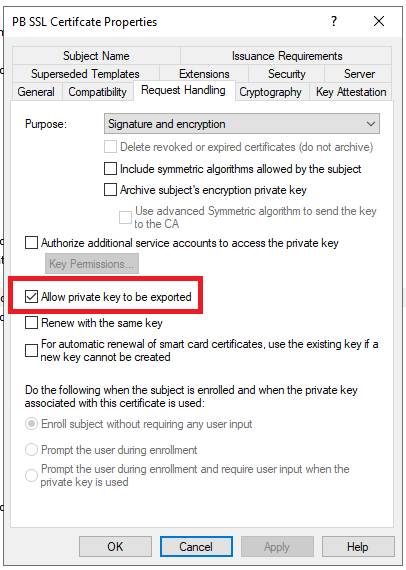 Request Handling Tab