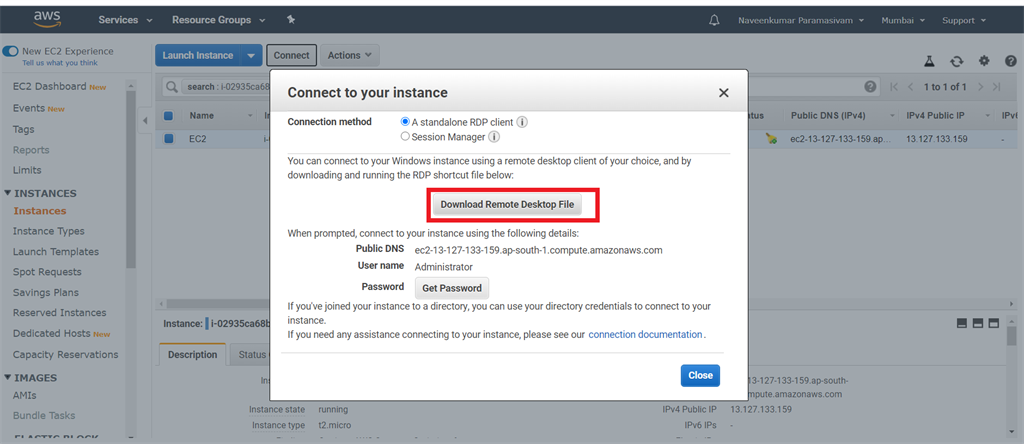 Setup Amazon EC2 Windows Instance