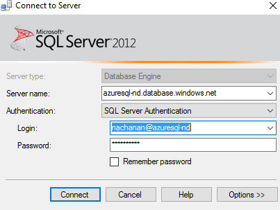 Setup And Connect To Azure SQL