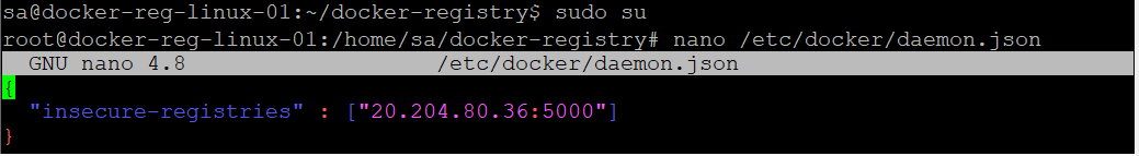 setup a basic private docker registry
