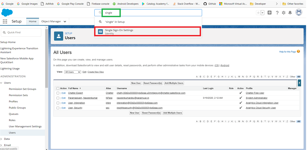 Setup Single Sign-On Feature For Salesforce Users
