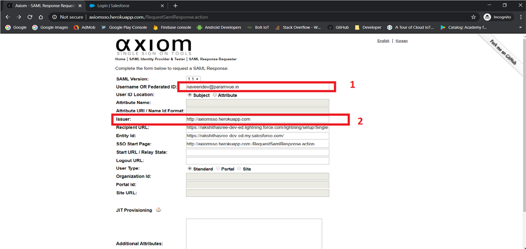 Setup Single Sign-On Feature For Salesforce Users