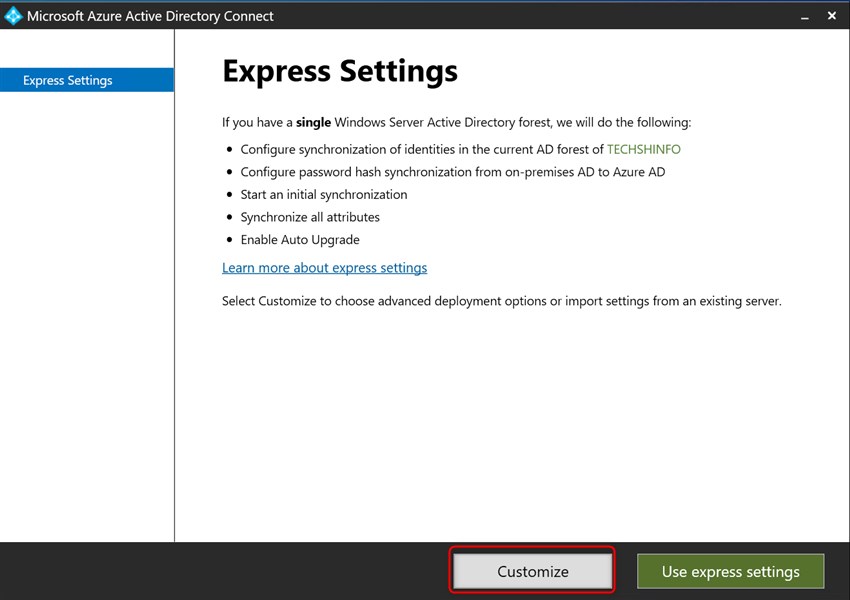 Setup Your Hybrid Environment Using Azure AD Connect