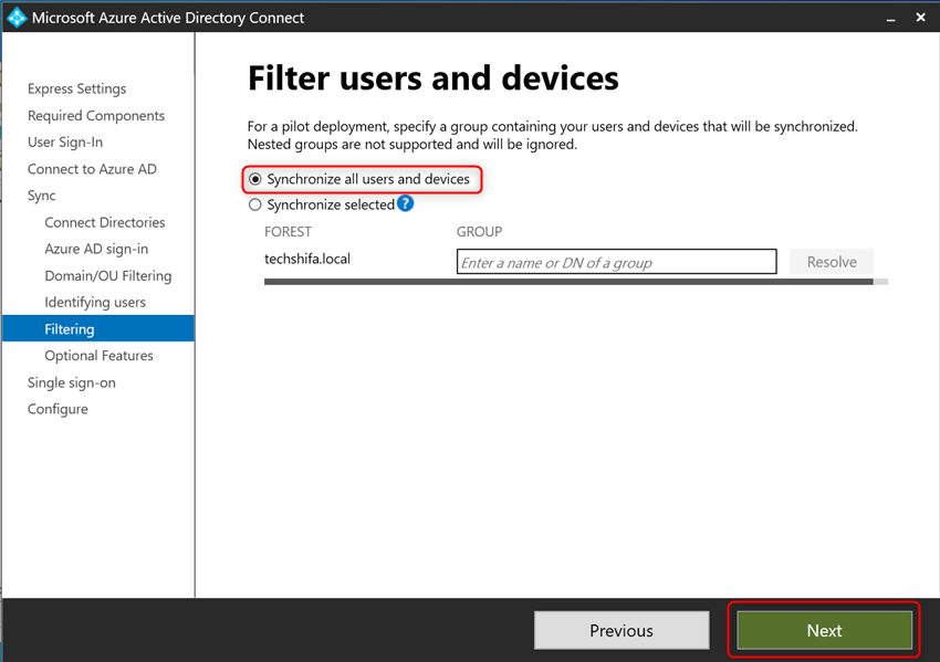 Setup Your Hybrid Environment Using Azure AD Connect