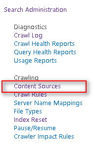 Content Sources