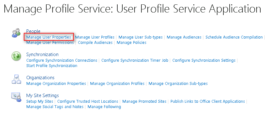 Manage User Properties