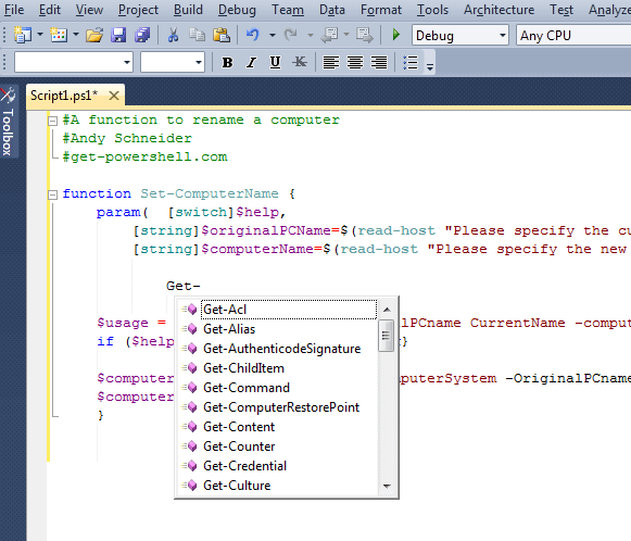 PowerShell Tools for Visual Studio