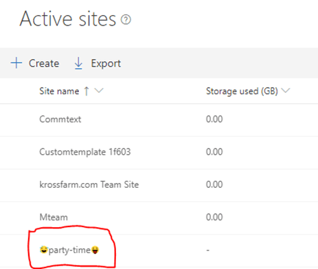 SharePoint - Emoji In Site Name
