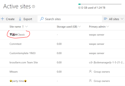 SharePoint - Emoji In Site Name