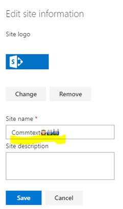 SharePoint - Emoji In Site Name
