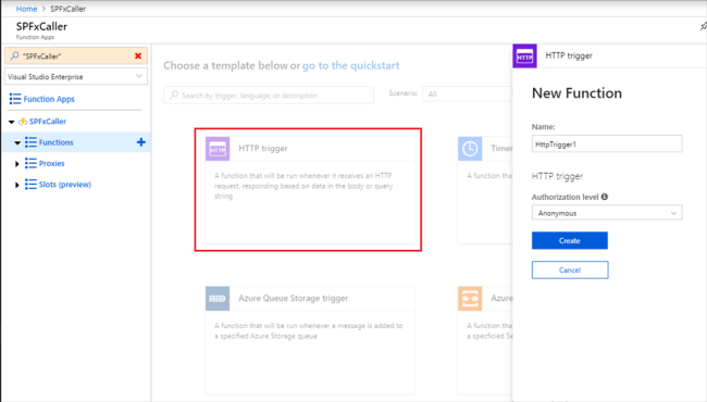 SharePoint Framework - Call Azure Function