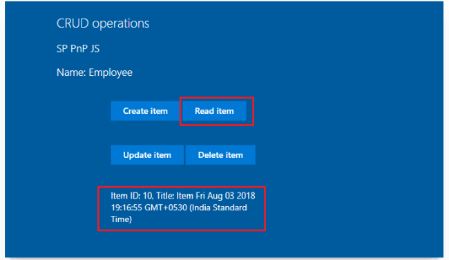 SharePoint Framework - CRUD operations using SP PNP JS