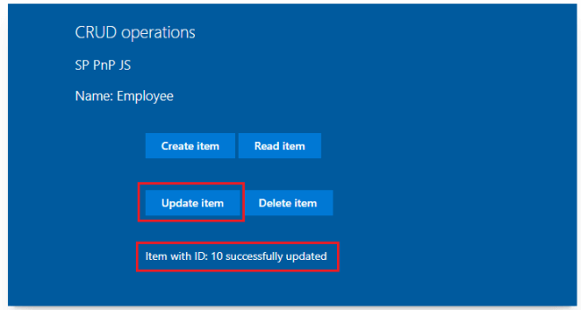SharePoint Framework - CRUD operations using SP PNP JS