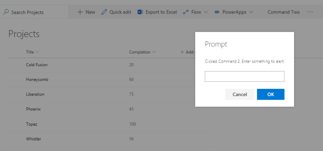 SharePoint list Project