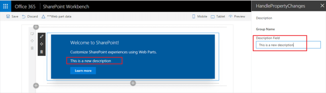 SharePoint Framework - Handle Web Part Property Changes